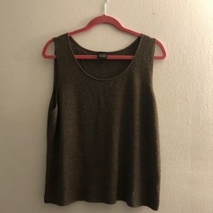 Brown Sleeveless Eileen Fisher Sweater NWOT